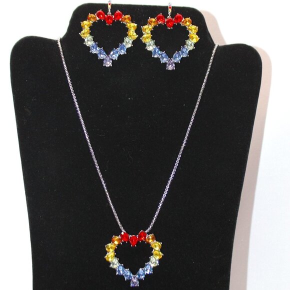 Simply Vera Vera Wang Jewelry - SIMPLY VERA Vera Wang Pride Matching Heart Pendant and Earring Set